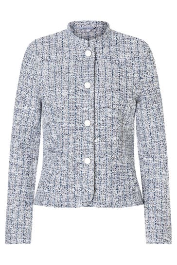 MORE & MORE Blazer striped jersey boucle