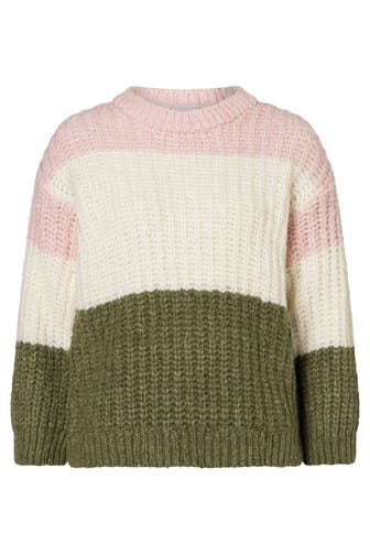 MORE & MORE Pullover rose/green/ecru