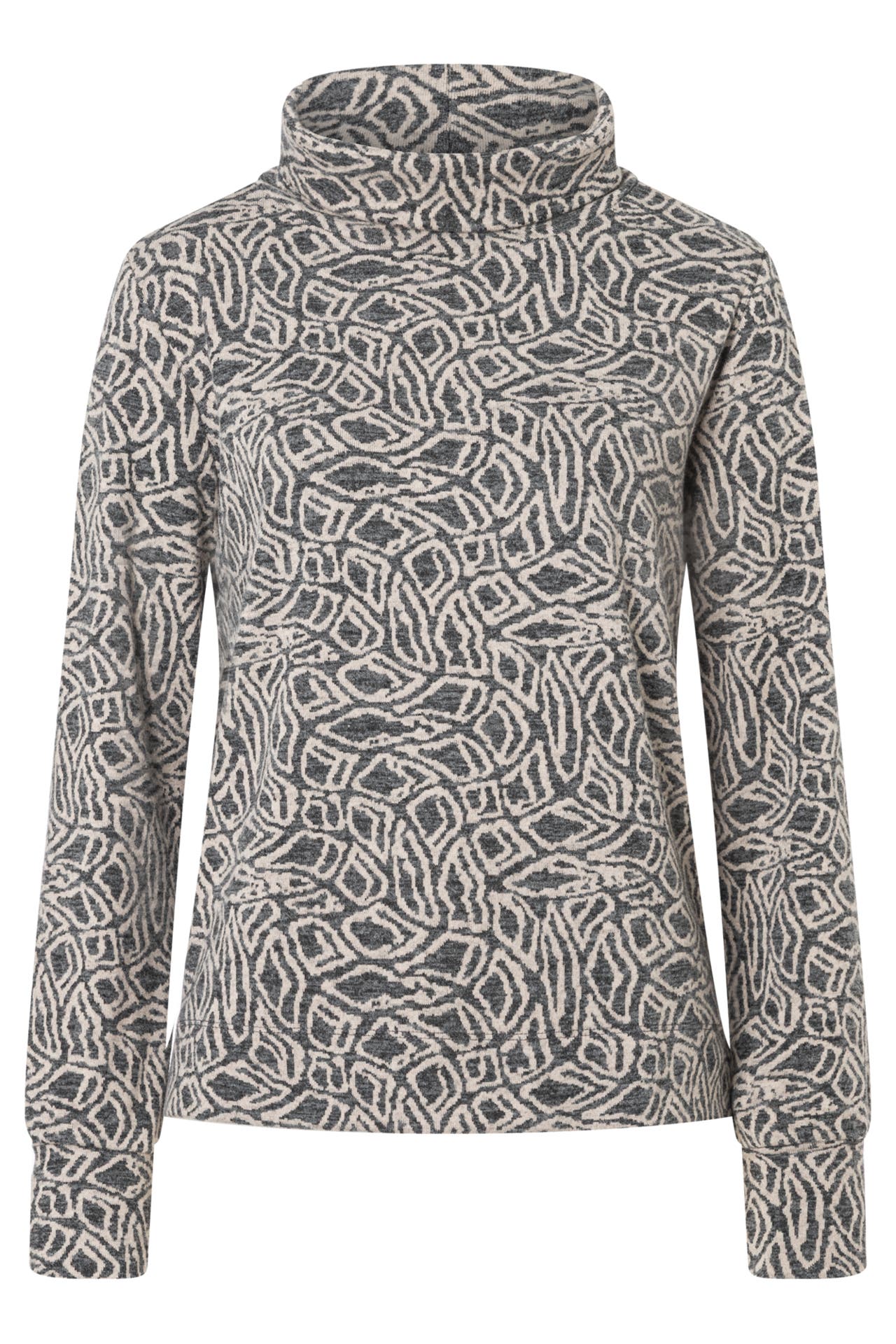MORE & MORE Longsleeve jersey jacquard fancy pattern, Bild 1