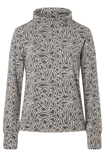 MORE & MORE Longsleeve jersey jacquard fancy pattern