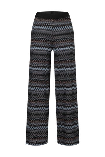 MORE & MORE Stoffhose lurex zickzack Culotte