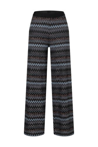 MORE & MORE Stoffhose lurex zickzack Culotte