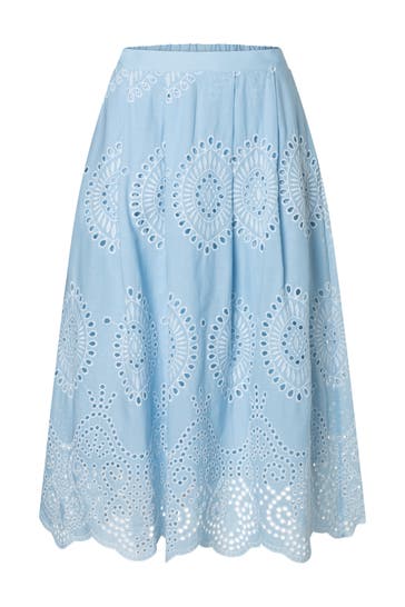 MORE & MORE Maxirock colour contrast lace