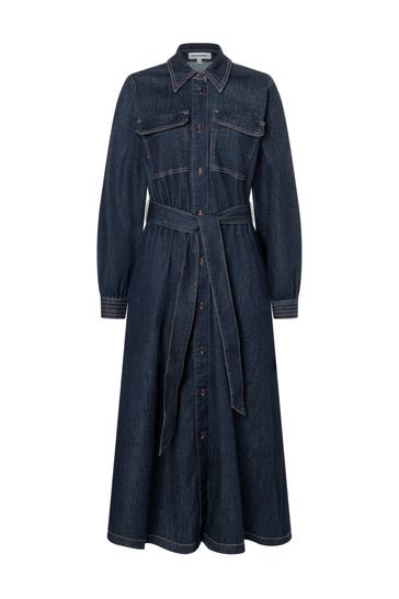 MORE & MORE Casual-Kleid dark blue denim