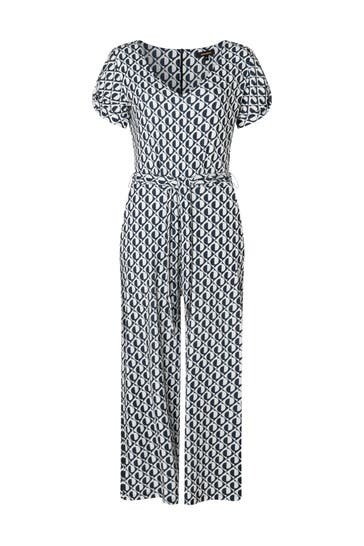 MORE & MORE Jumpsuit modern twotone print Straight