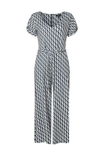 MORE & MORE Jumpsuit modern twotone print Straight