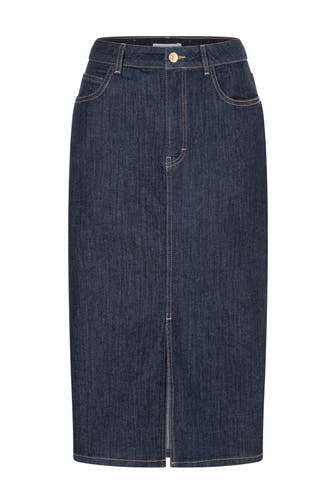 MORE & MORE Maxirock dark blue denim