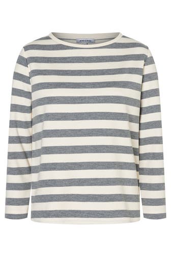 MORE & MORE T-Shirt grau/ecru