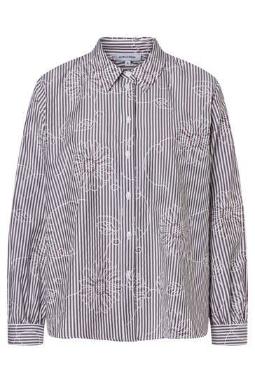 MORE & MORE Casual-Bluse stripes ruby orchid