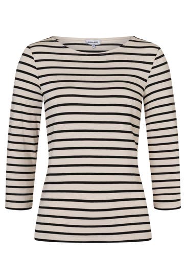 MORE & MORE T-Shirt creme/black