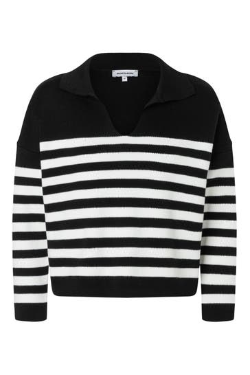 MORE & MORE Pullover black/offwhite
