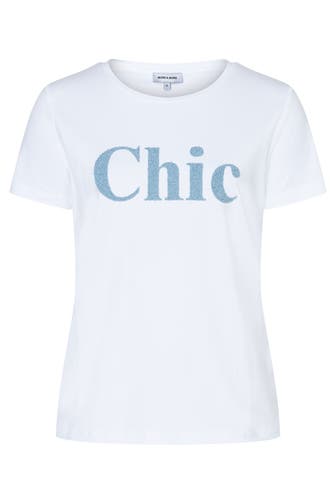 MORE & MORE T-Shirt white/skyblue