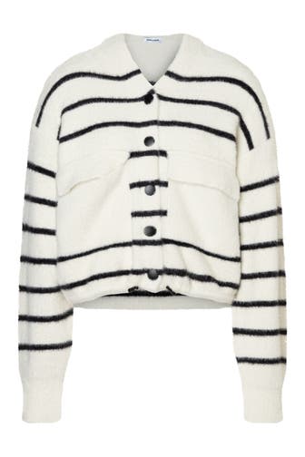 MORE & MORE Strickjacke offwhite/black