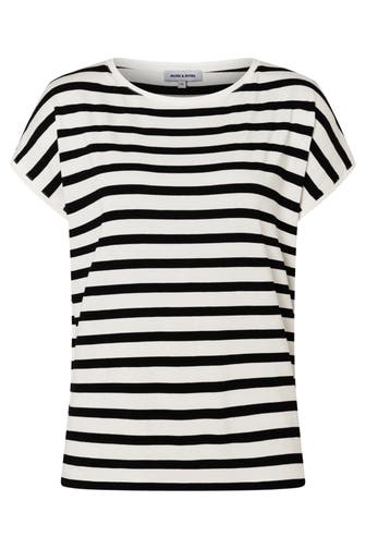 MORE & MORE T-Shirt black/offwhite