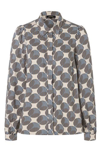 MORE & MORE Casual-Bluse striped big dots