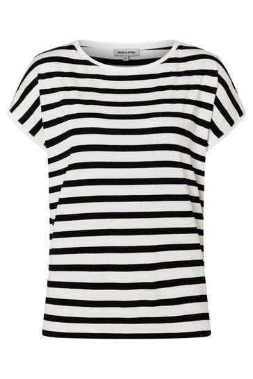 MORE & MORE T-Shirt black/offwhite