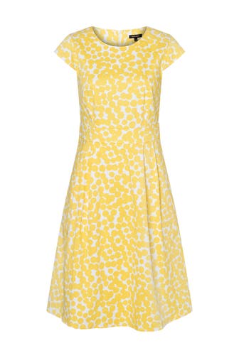 MORE & MORE Casual-Kleid art dots print yellow