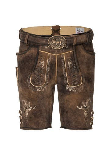 NÜBLER Lederhose Mufflon Braun
