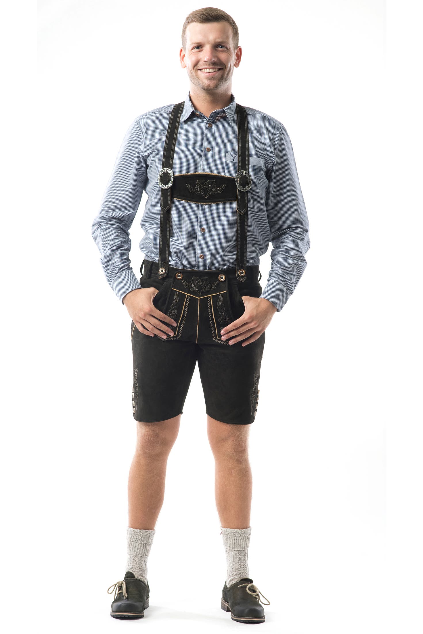 NÜBLER Karohemd Einöde Blau Regular Fit, Bild 1