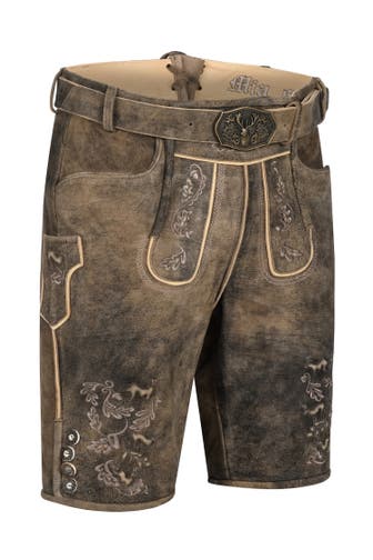 NÜBLER Lederhose Beneditto Braun