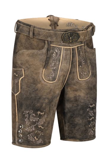 NÜBLER Lederhose Beneditto Braun