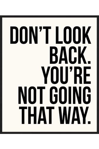 ANY IMAGE Wall Art Don't Look Back