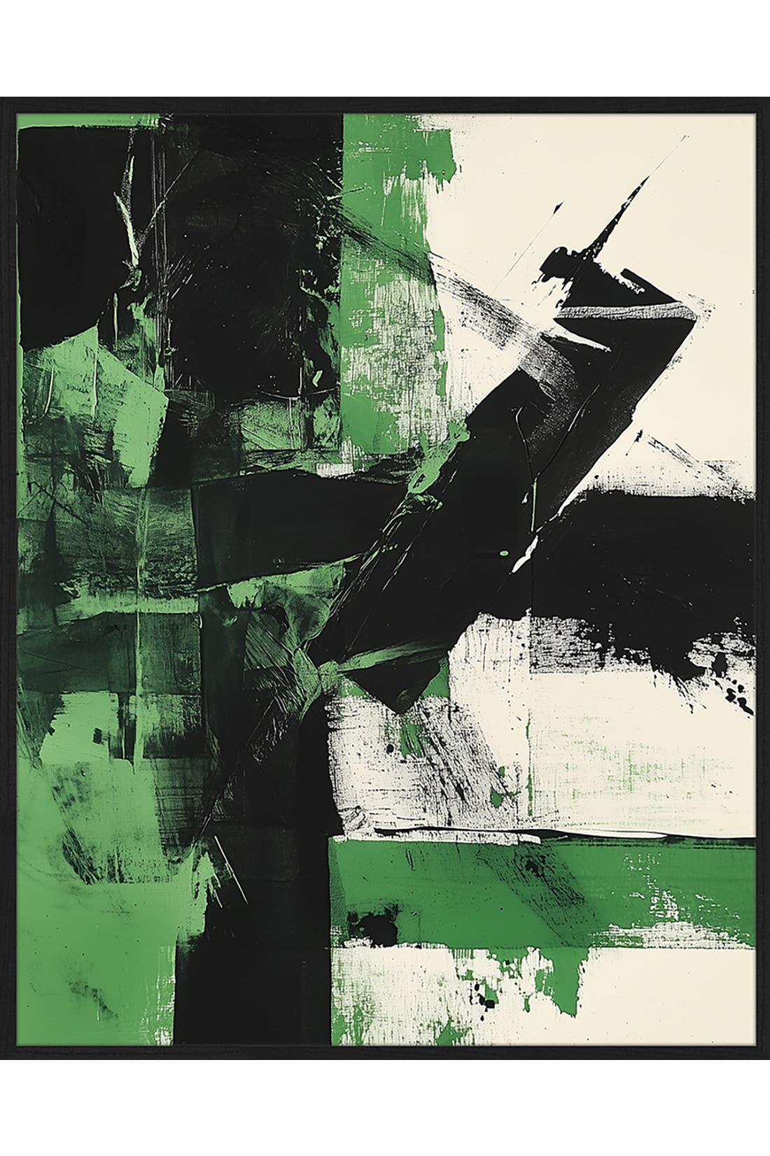 ANY IMAGE Wall Art Green & Black Abstract Art, Bild 1