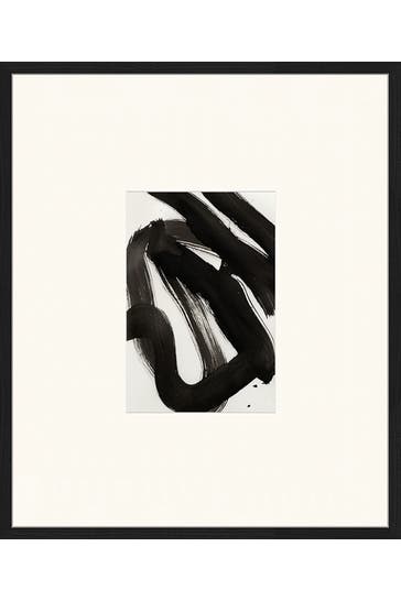 ANY IMAGE Wall Art Abstract Black Ink Stroke