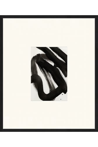 ANY IMAGE Wall Art Abstract Black Ink Stroke