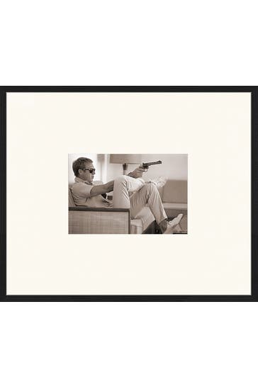 ANY IMAGE Wall Art Steve McQueen with Gun