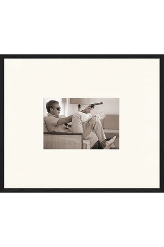 ANY IMAGE Wall Art Steve McQueen with Gun