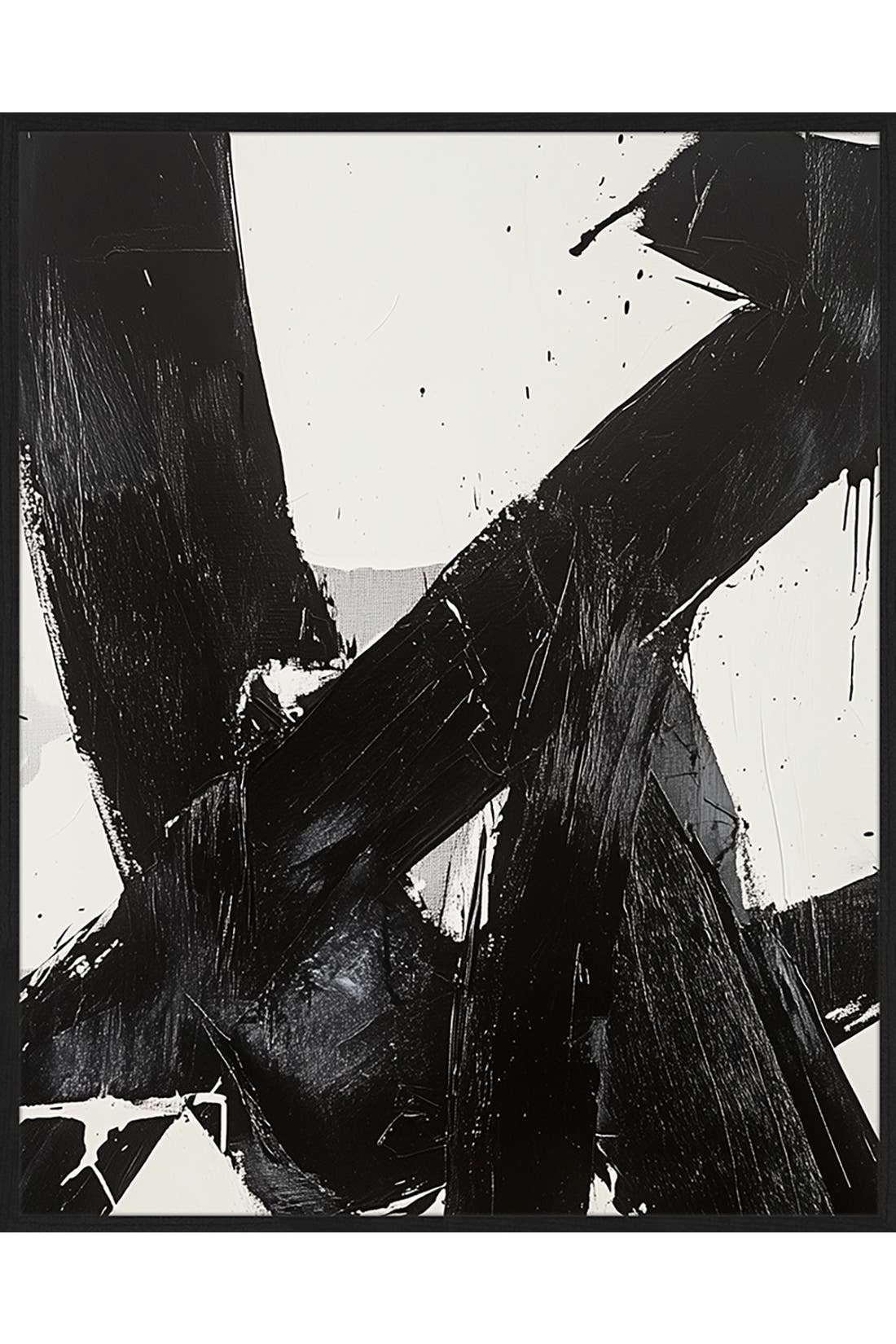 ANY IMAGE Wall Art Abstract Black Brushes, Bild 1