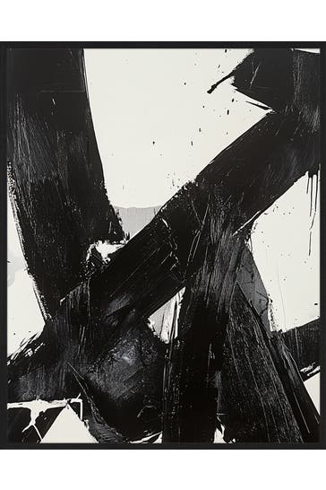 ANY IMAGE Wall Art Abstract Black Brushes