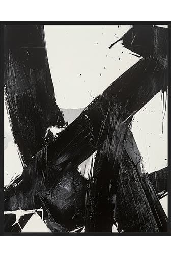 ANY IMAGE Wall Art Abstract Black Brushes