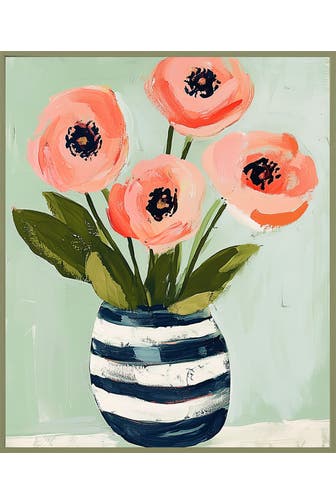 ANY IMAGE Wall Art Pink Flowers