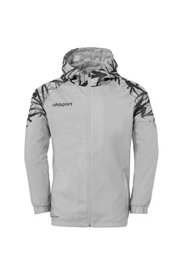 UHLSPORT Sweatjacke GOAL 25 EVO WOVEN HOOD JACKET dark grau melange/schwarz