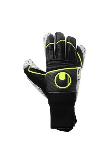 UHLSPORT Handschuhe SUPERGRIP+ FLEX FRAME CARBON schwarz/fluo gelb