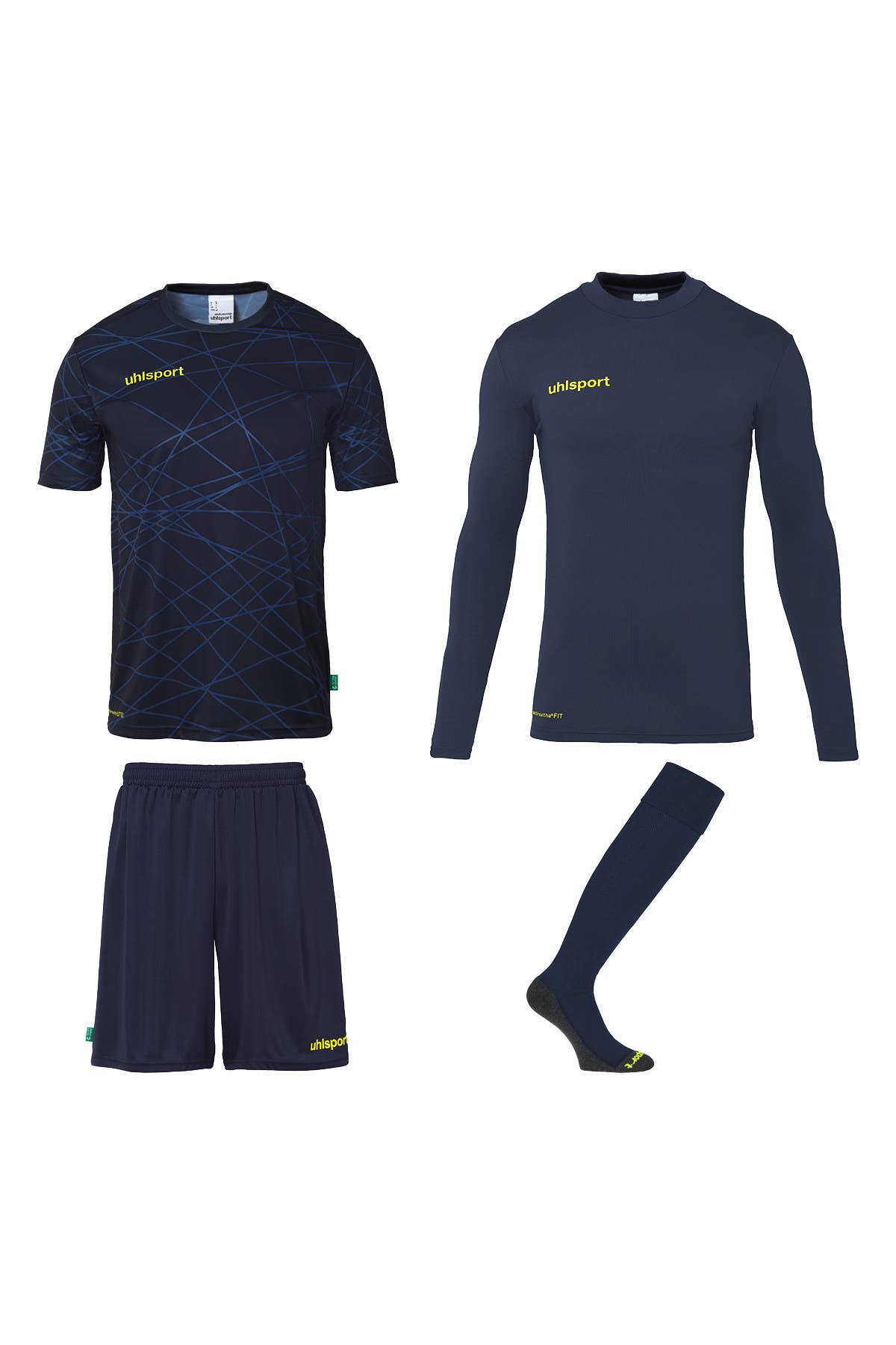 UHLSPORT Torwart-Set Prediction marine/fluo gelb, Bild 1