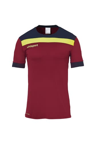 UHLSPORT T-Shirt OFFENSE 23 bordeaux/marine/fluo gelb
