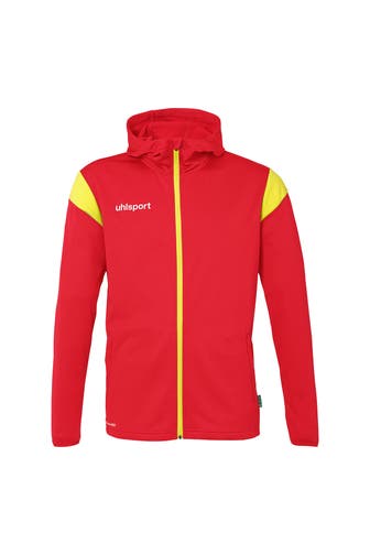 UHLSPORT Sweatjacke Squad 27 Track Hood rot/limonengelb