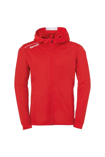 KEMPA Sweatjacke PLAYER HOOD JACKET Kids rot/weiß