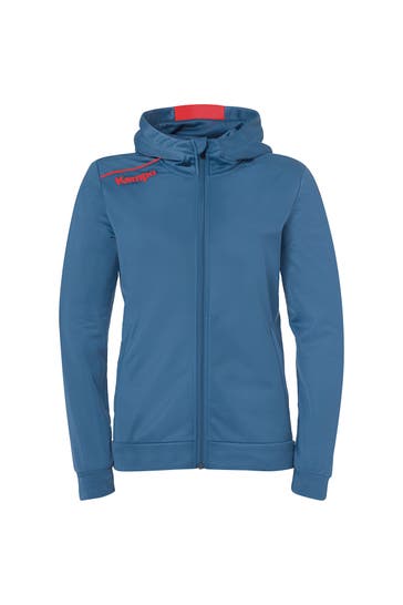 KEMPA Sweatjacke PLAYER WOMEN ice grau/fluo rot