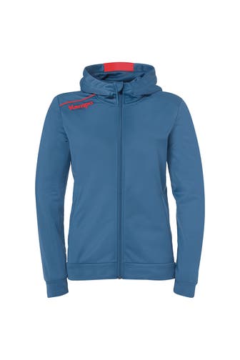 KEMPA Sweatjacke PLAYER WOMEN ice grau/fluo rot