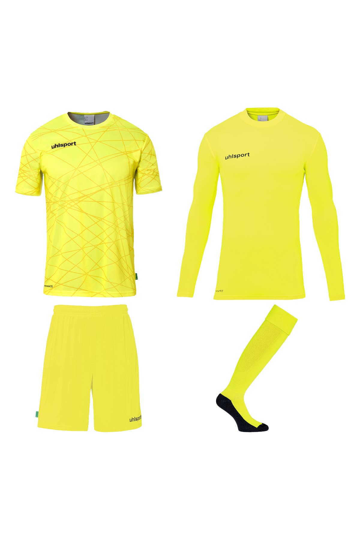 UHLSPORT Torwart-Set Prediction fluo gelb/schwarz, Bild 1