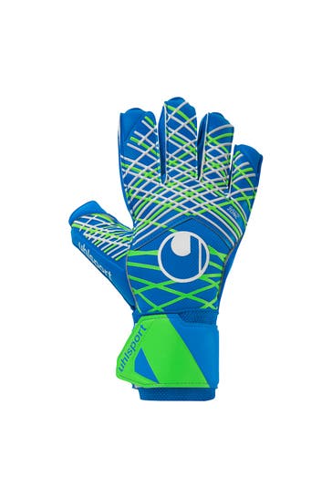 UHLSPORT Handschuhe AQUASOFT Kids pacific blau/fluo grün/weiß