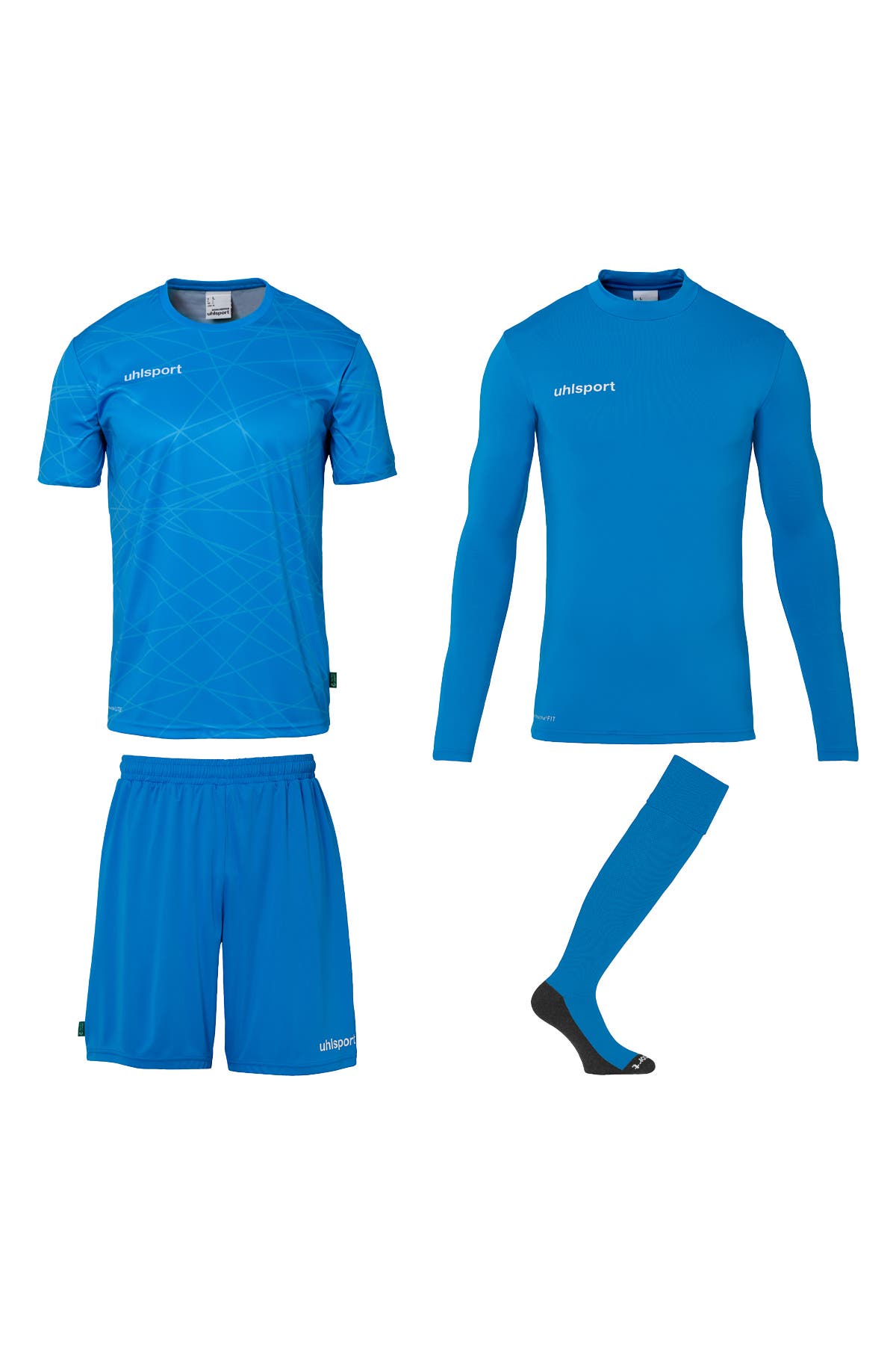 UHLSPORT Torwart-Set Prediction fluo blau, Bild 1