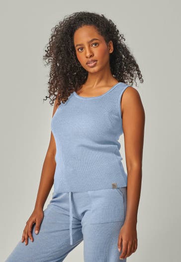 YOU LOOK PERFECT Top BLOSSOM Himmelblau