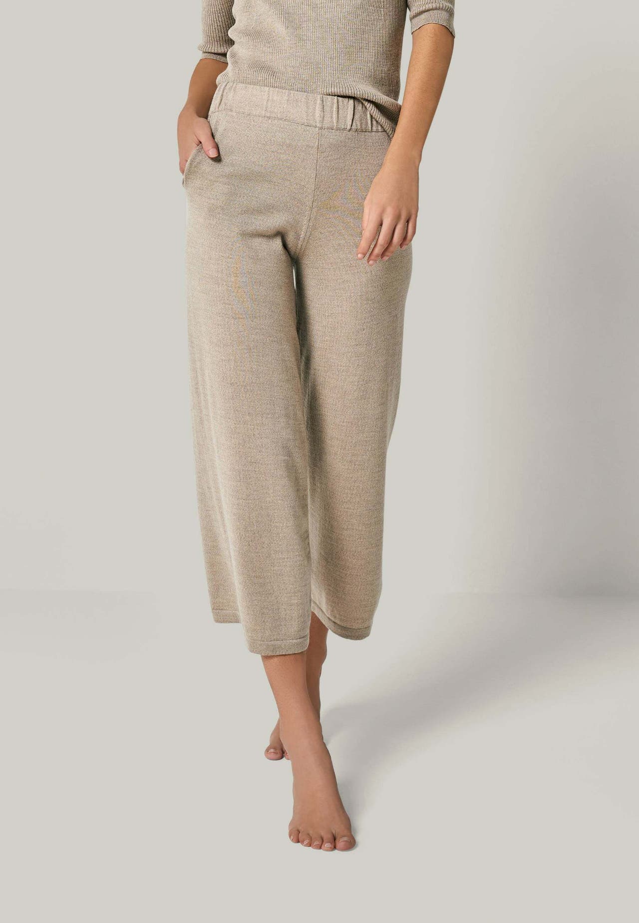 YOU LOOK PERFECT Joggpant DANA Taupe Wide/ Loose Fit, Bild 1