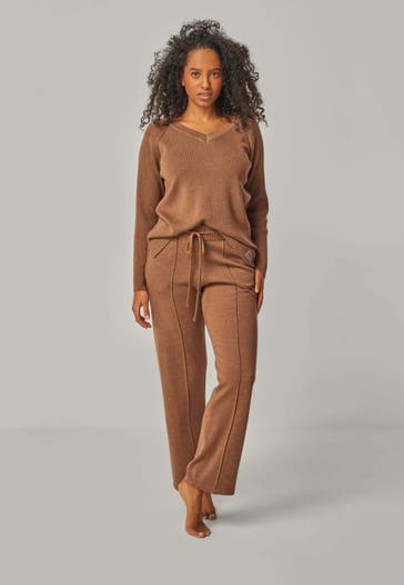 YOU LOOK PERFECT Loungewear-Set DORINA & ELISA Cognac