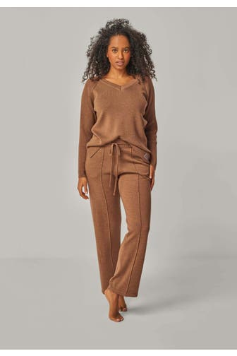YOU LOOK PERFECT Loungewear-Set DORINA & ELISA Cognac